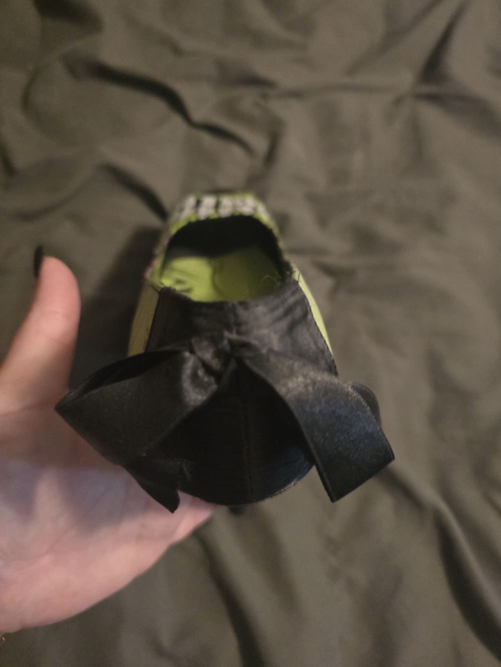 Green & Pink Graphic IRON FIST Zombie High Heel Pump PEEPTOE - Picture 6 of 9